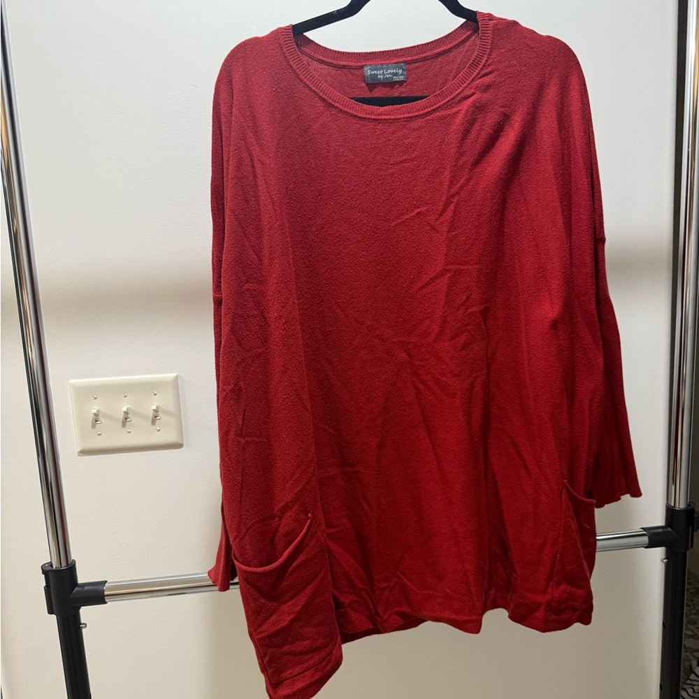 Sweet Love Vibrant Rusty Red Sweater